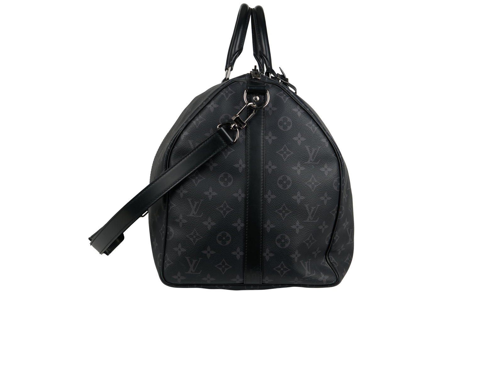 Keepall Bandouliere 55, &pound;950, Handbags, Black, Canvas, Side view